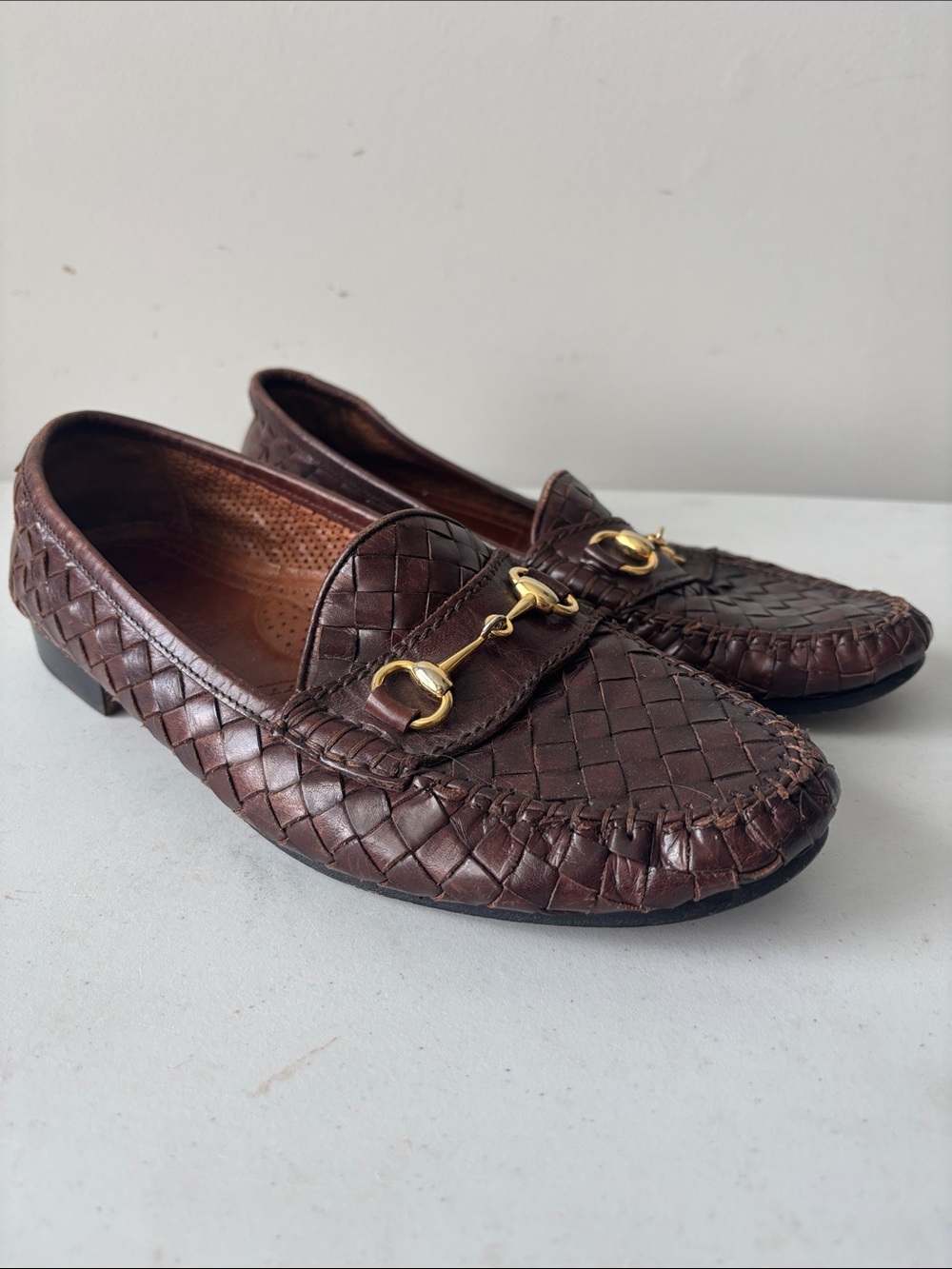 Allen Edmond’s Men's Braided Leather Horse Bit Loafers - size 9D